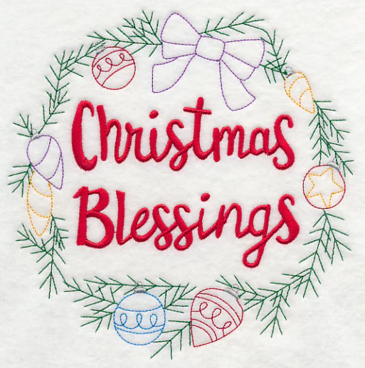 Christmas Blessings Wreath - Image 2