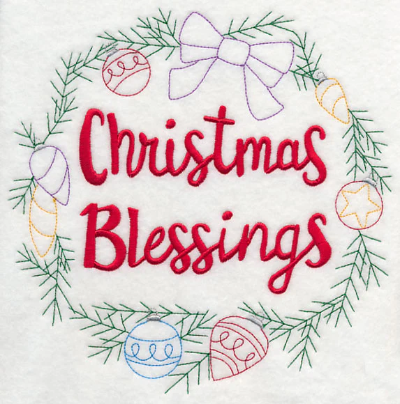 Christmas Blessings Wreath - Image 6