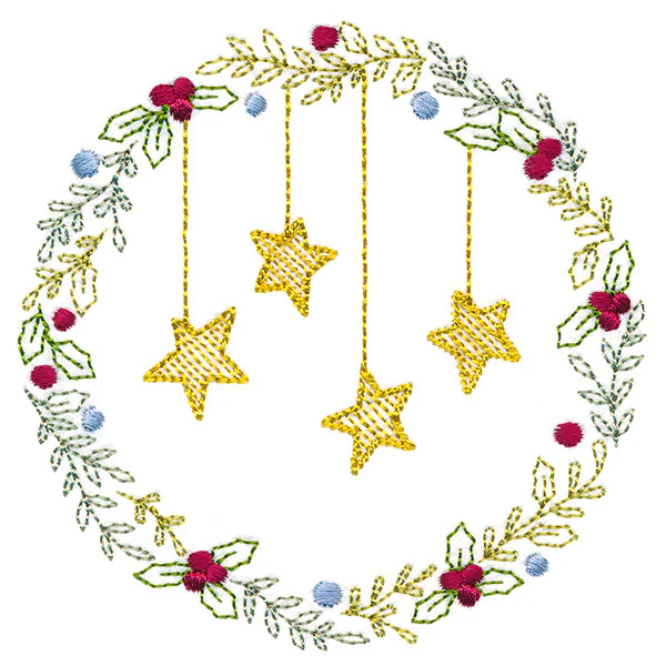 Christmas Botanicals Wreath with Stars - Image 5