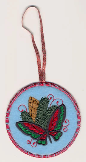 Christmas Butterfly 6 Ornament (In-the-Hoop)