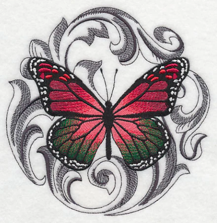 Christmas Butterfly with Baroque Background - Image 3