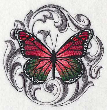 Christmas Butterfly with Baroque Background - Image 4