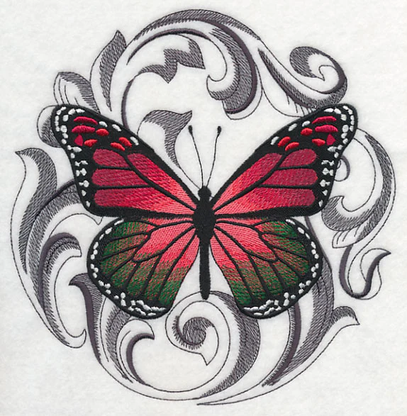 Christmas Butterfly with Baroque Background - Image 6