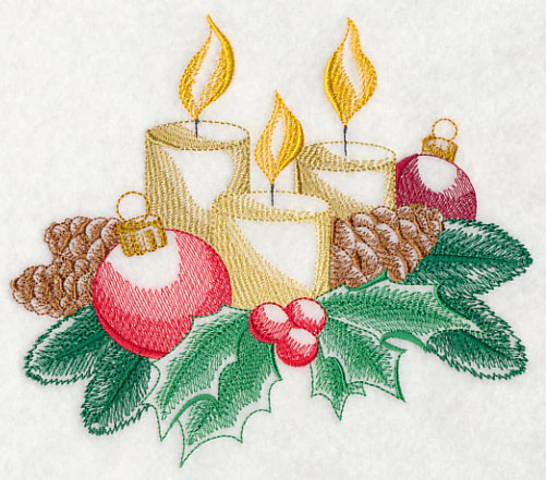 Christmas Candles (Toile) - Image 2