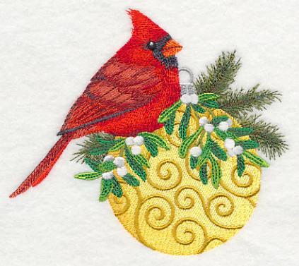 Christmas Cardinal on Ornament - Image 3