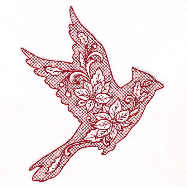 Christmas Cardinal Silhouette (Trapunto) - Image 8
