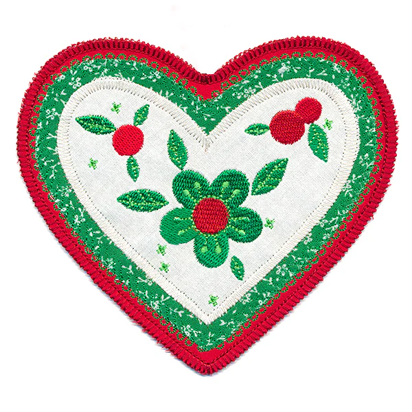 Christmas Charm Heart Ornament (In-the-Hoop) - Image 6