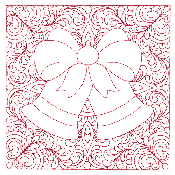 Christmas Charms Quilting Square - Bells (Double Run)