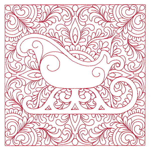 Christmas Charms Quilting Square - Sleigh (Double Run) - Image 2