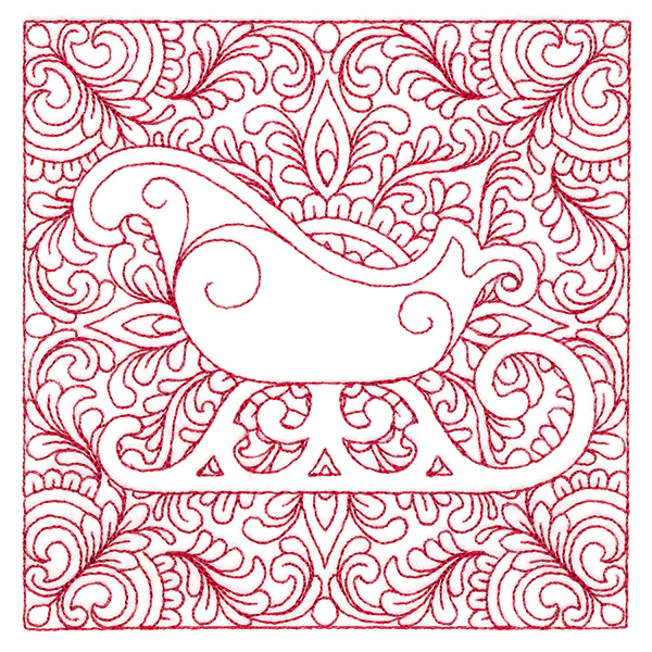 Christmas Charms Quilting Square - Sleigh (Double Run) - Image 4