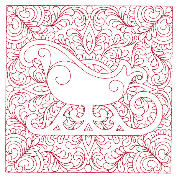 Christmas Charms Quilting Square - Sleigh (Double Run) - Image 6