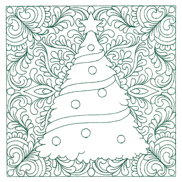 Christmas Charms Quilting Square - Tree (Double Run) - Image 3