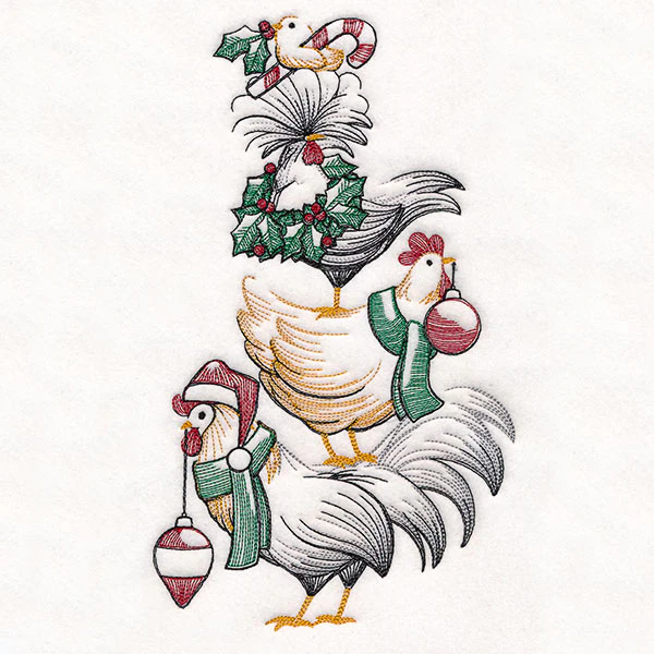 Christmas Chicken Stack Etching - Image 13