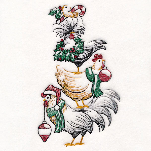 Christmas Chicken Stack Etching - Image 7