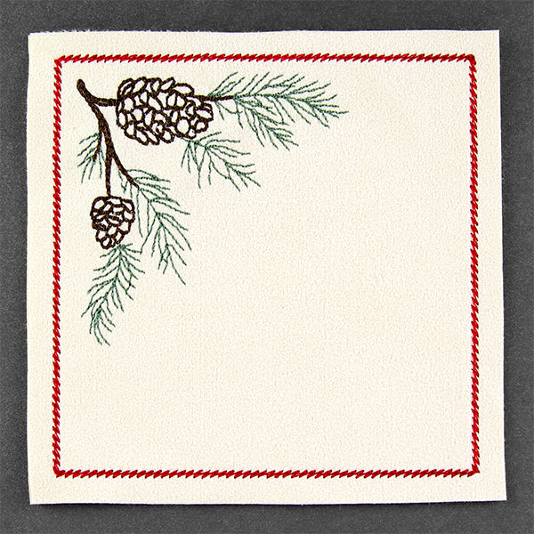 Christmas Coaster - Pine (In-the-Hoop) - Image 3