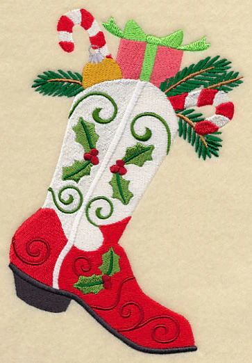 Christmas Cowboy Boot - Image 3