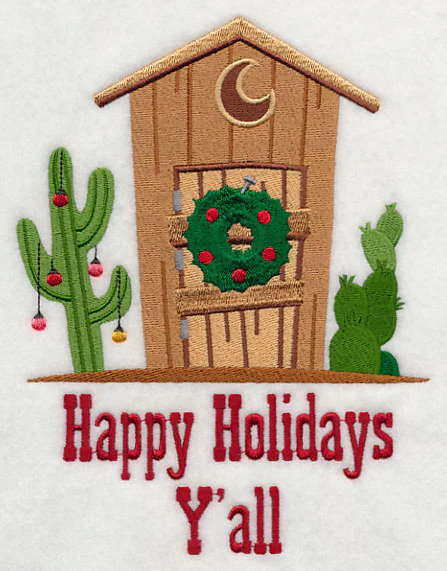 Christmas Cowboy Outhouse - Image 2