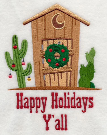 Christmas Cowboy Outhouse - Image 3