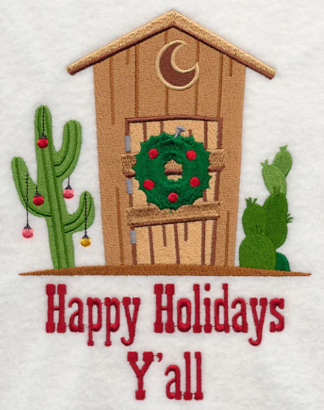 Christmas Cowboy Outhouse - Image 5