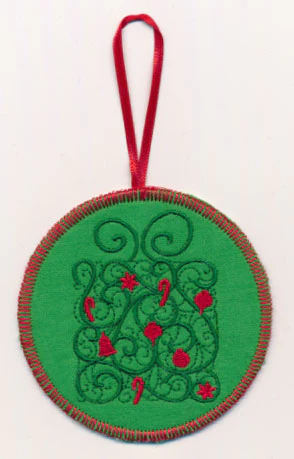 Christmas Curls Gift Ornament (In-the-Hoop)