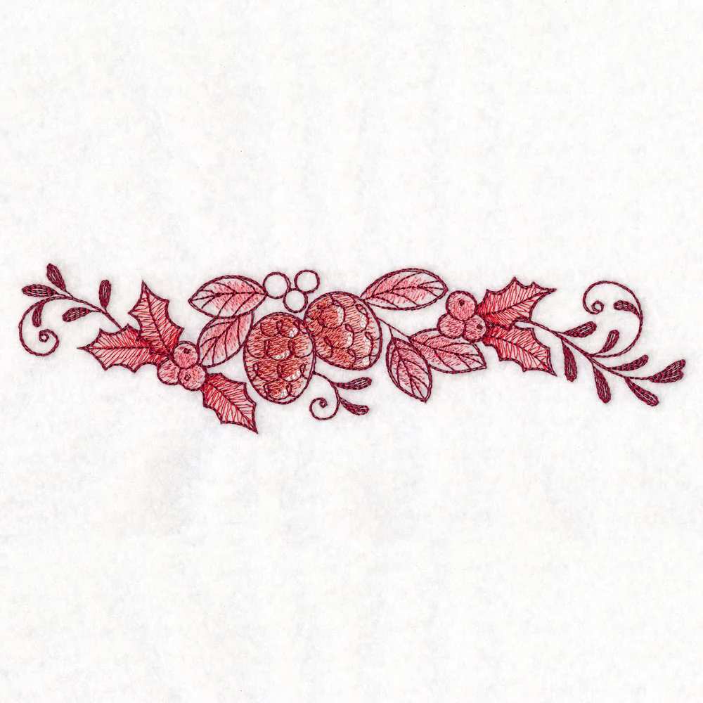 Christmas Delft Pinecones Border - Image 3