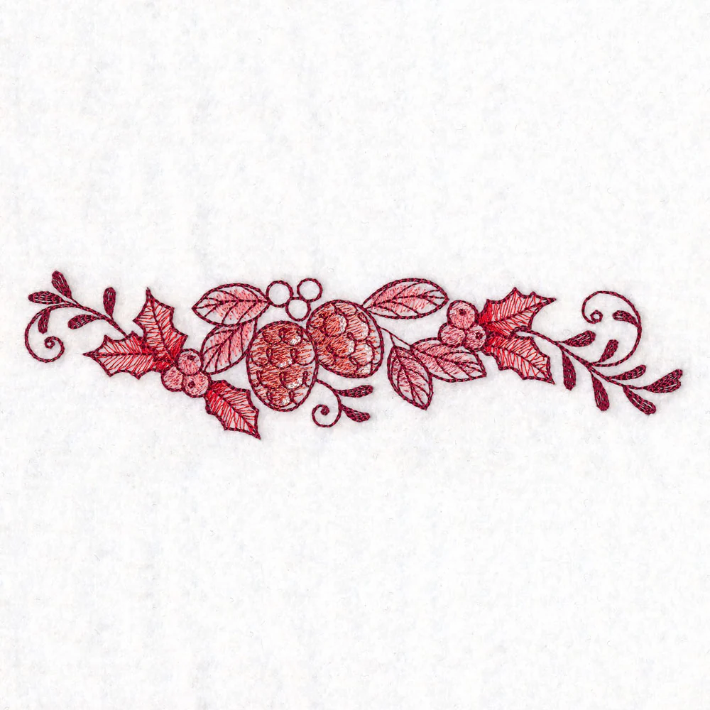 Christmas Delft Pinecones Border - Image 4