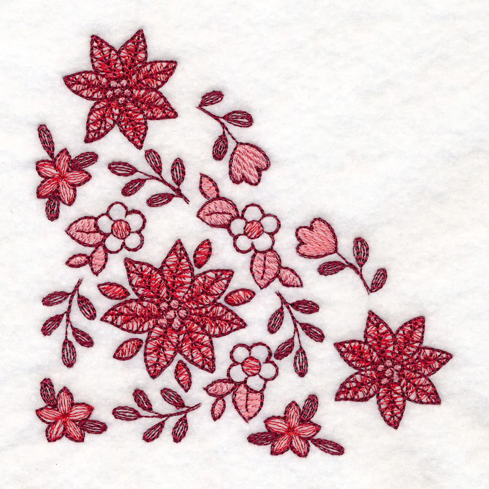 Christmas Delft Poinsettia Corner - Image 3