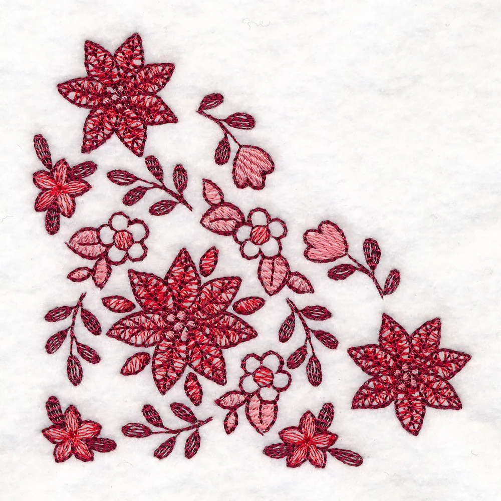 Christmas Delft Poinsettia Corner - Image 4
