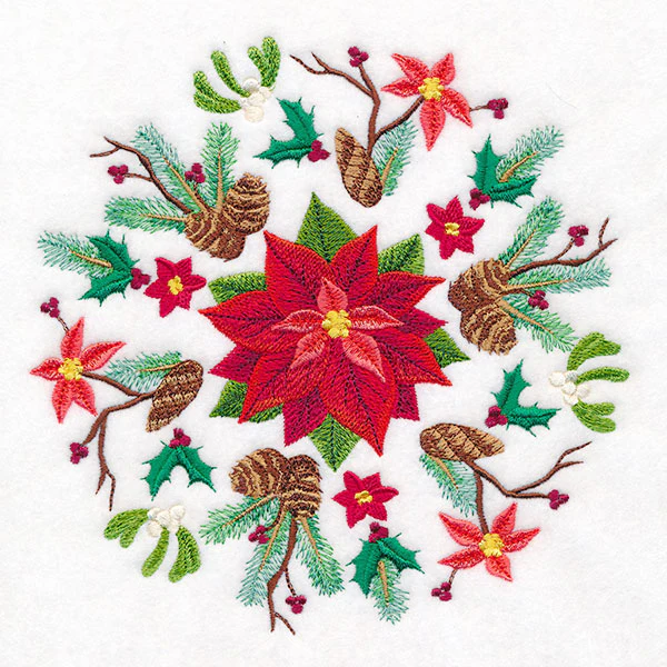 Christmas Details Poinsettia Medallion - Image 2