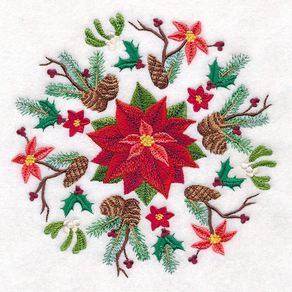 Christmas Details Poinsettia Medallion - Image 3