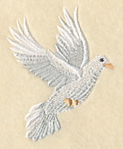 Christmas Dove in Flight