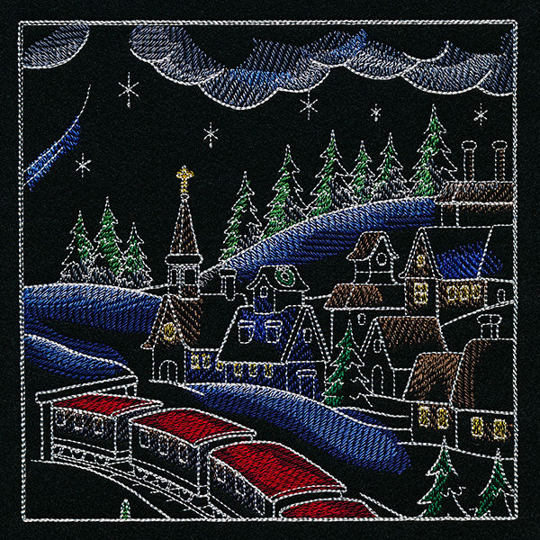 Christmas Express Train Scene Panel 2 - Image 3