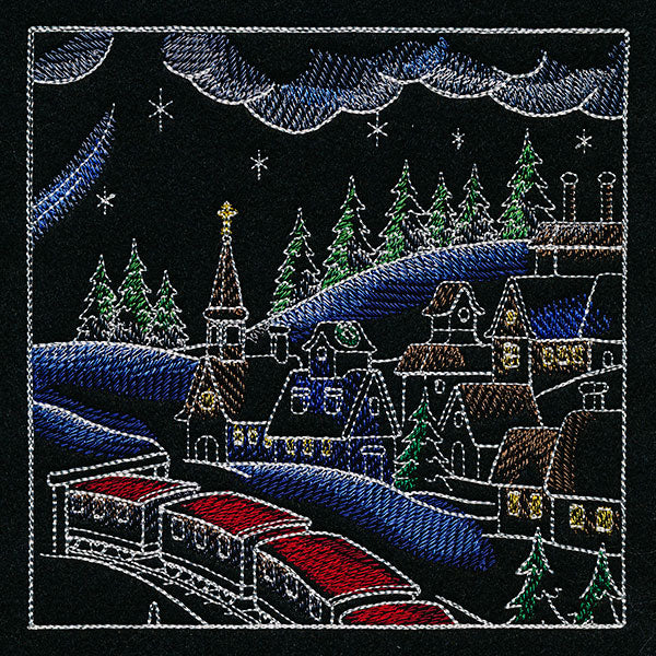 Christmas Express Train Scene Panel 2 - Image 5