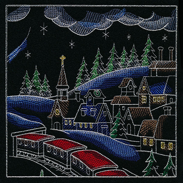 Christmas Express Train Scene Panel 2 - Image 9