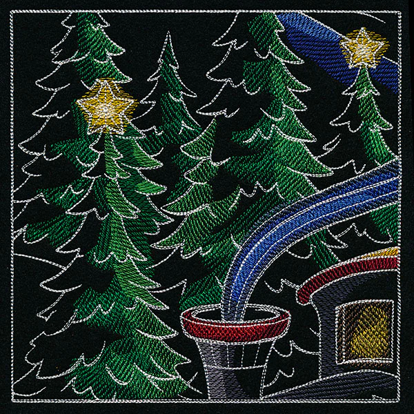 Christmas Express Train Scene Panel 3