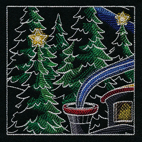 Christmas Express Train Scene Panel 3 - Image 10