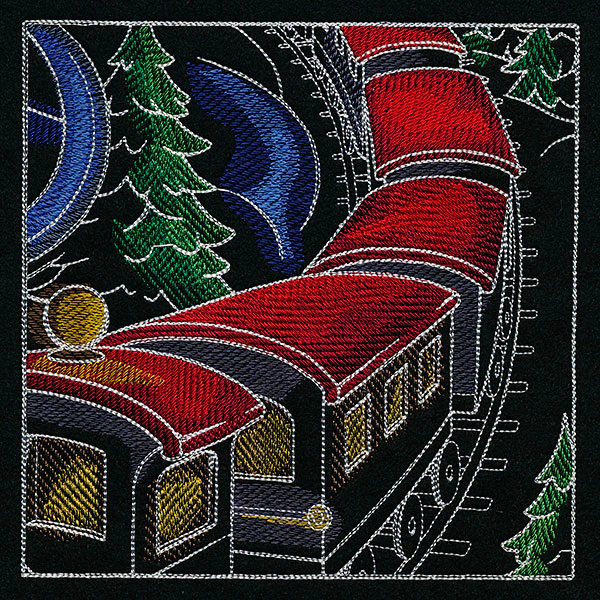 Christmas Express Train Scene Panel 4 - Image 13