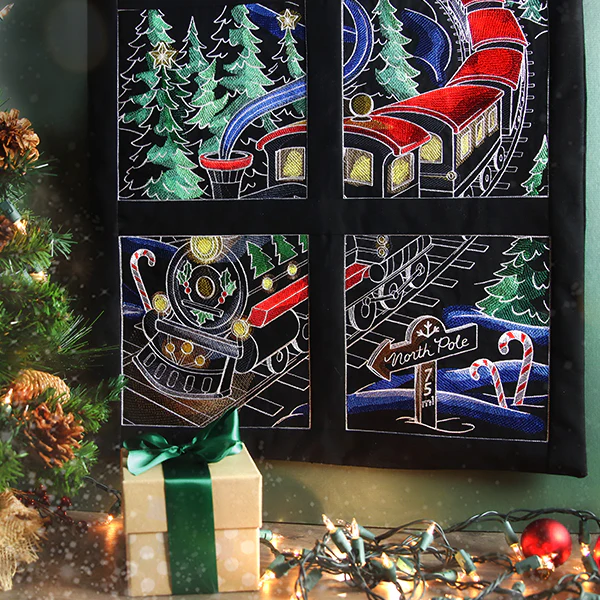 Christmas Express Train Scene Panel 4 - Image 15