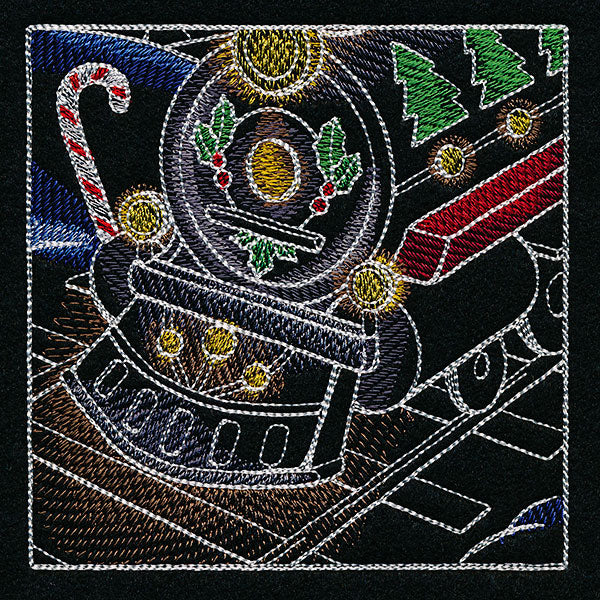 Christmas Express Train Scene Panel 5 - Image 10