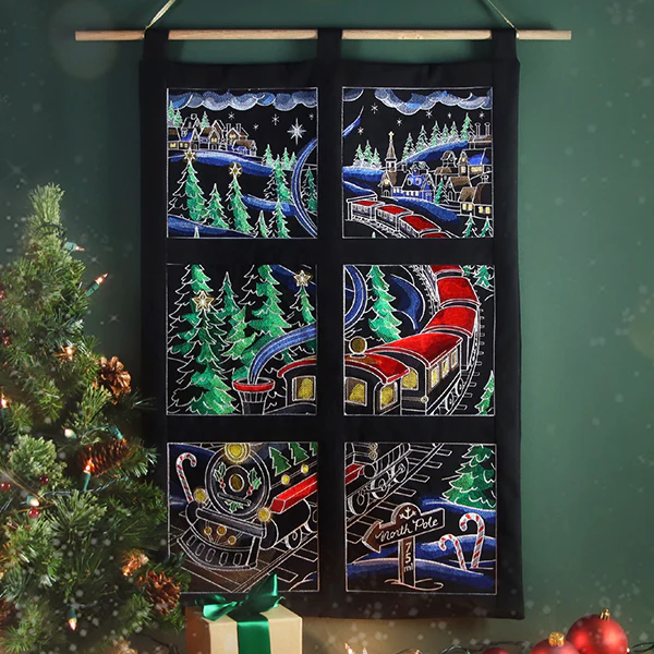 Christmas Express Train Scene Panel 5 - Image 11