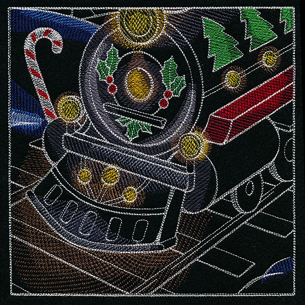 Christmas Express Train Scene Panel 5 - Image 13