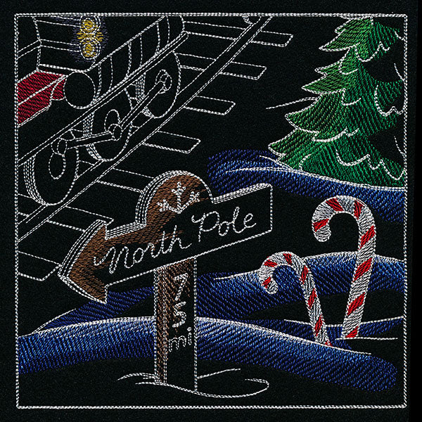 Christmas Express Train Scene Panel 6 - Image 13