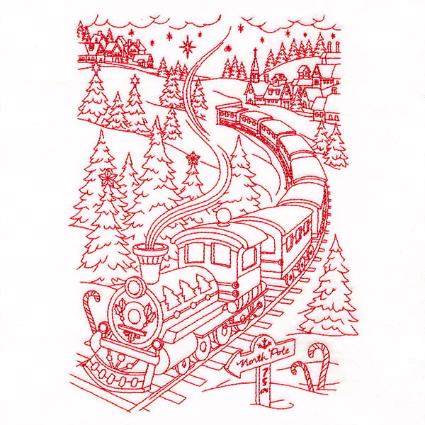 Christmas Express Train Scene (Vintage) - Image 3
