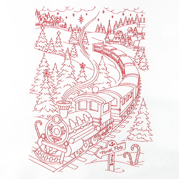 Christmas Express Train Scene (Vintage) - Image 4