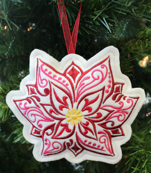 Christmas Filigree Poinsettia (In-the-Hoop)