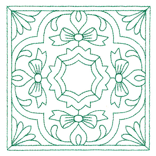 Christmas Filigree Quilting - Bows (Double Run) - Image 5