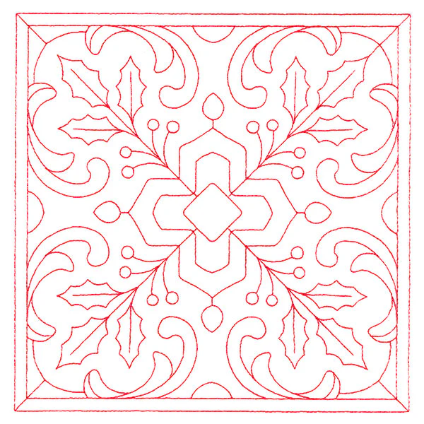 Christmas Filigree Quilting - Holly (Double Run) - Image 3