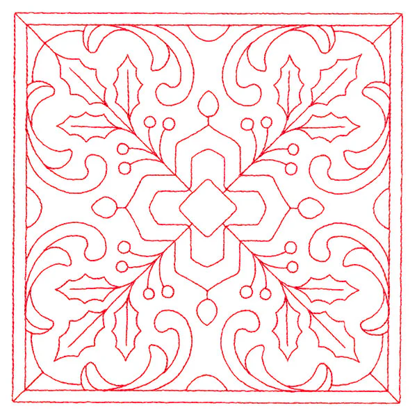 Christmas Filigree Quilting - Holly (Double Run) - Image 5