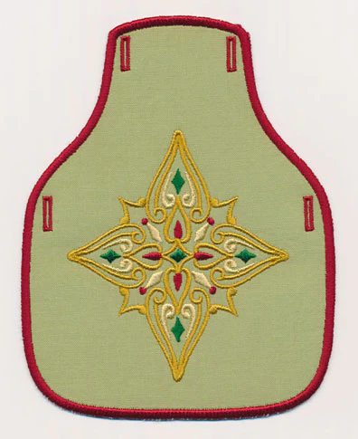 Christmas Filigree Star Bottle Apron (In-the-Hoop)