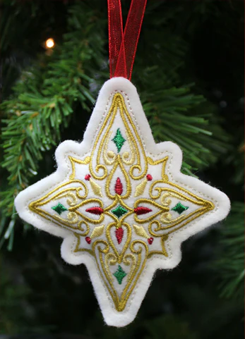 Christmas Filigree Star Ornament (In-the-Hoop) - Image 2